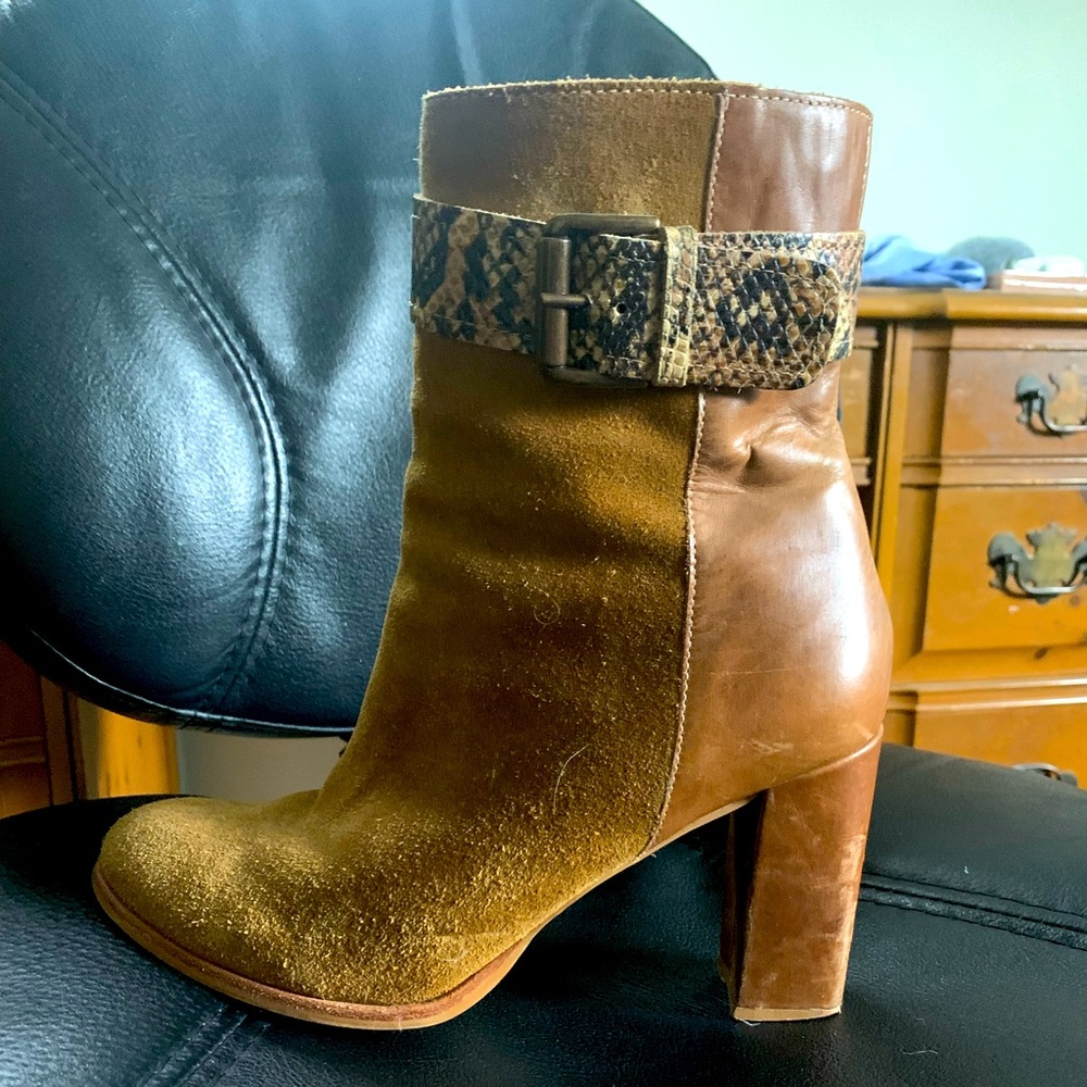 Free people brown booties size 8